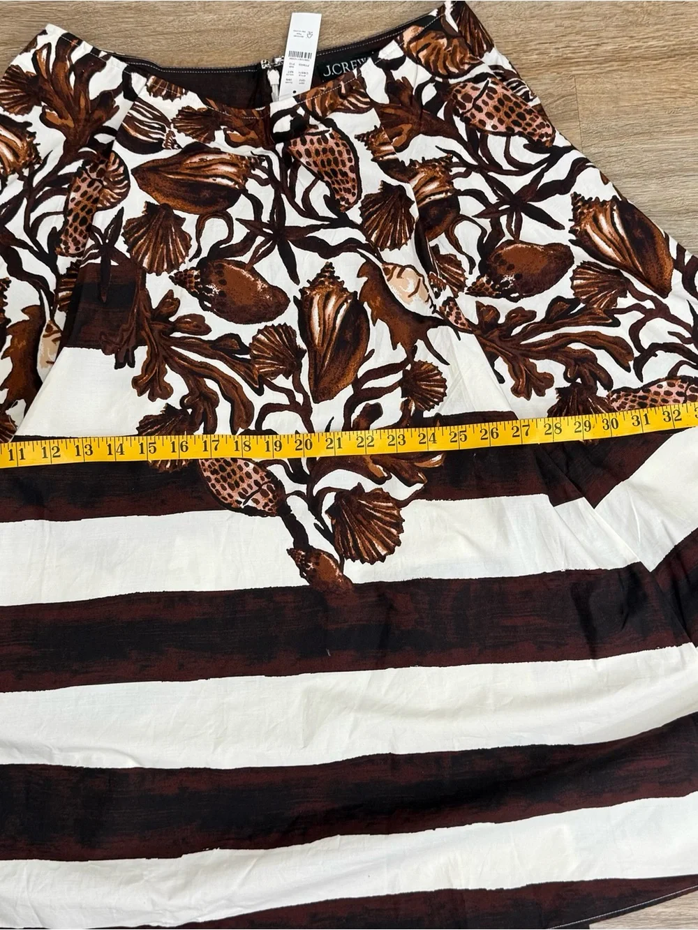 J.Crew Petite side-pleat midi skirt in lobster & seashell print Size 10P NWT